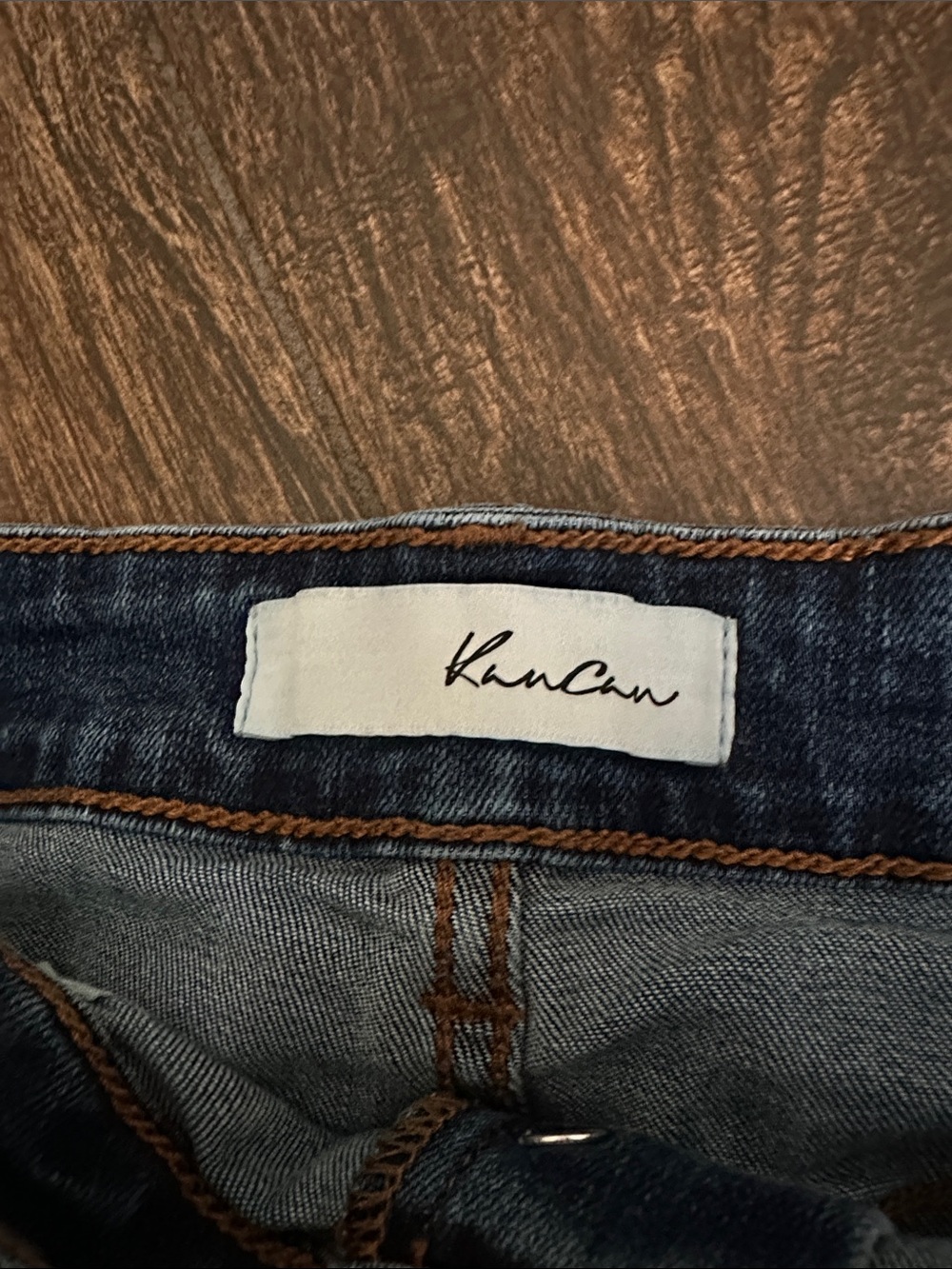 KanCan High-Rise Distressed Button-Fly Denim Shorts - Blue - Picture 2 of 6